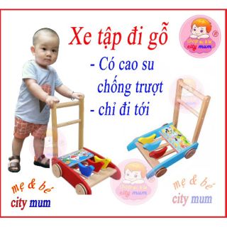 XE TẬP ĐI BẰNG GỖ HÌNH 3 CON VẬT HIỆU SONG SON CHO BÉ
