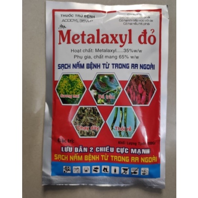 METALAXYL Đỏ 100gram thuốc đặc trị sương mai, héo rũ, chạy dây, nứt thân xì mủ, thối rễ