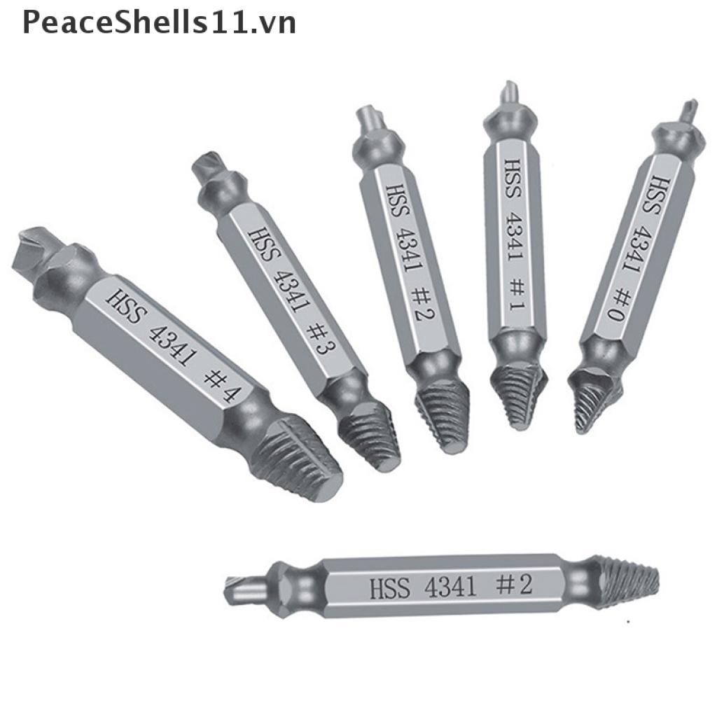 [PeaceShells11] Set 6 Mũi Khoan Tháo Ốc Vít Bị Hỏng Dễ Dàng Mang Theo