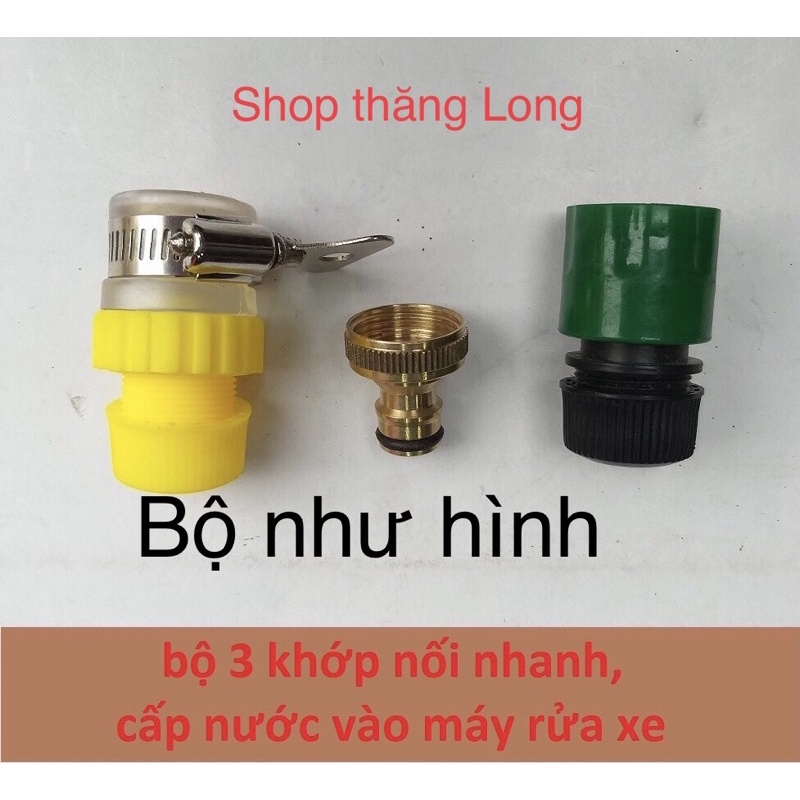 Bộ như hình - Bộ cút nối nhanh đầu vào máy xịt rửa xe áp lực cao loại 1