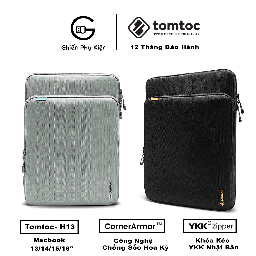 Túi Xách Chống Sốc Tomtoc 360 Protection Premium For Macbook 13/14/15/16inch