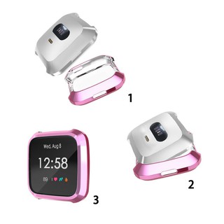 Replacement For Fitbit Versa Lite Watch TPU Full Screen Protector Protect Frame Case Cover