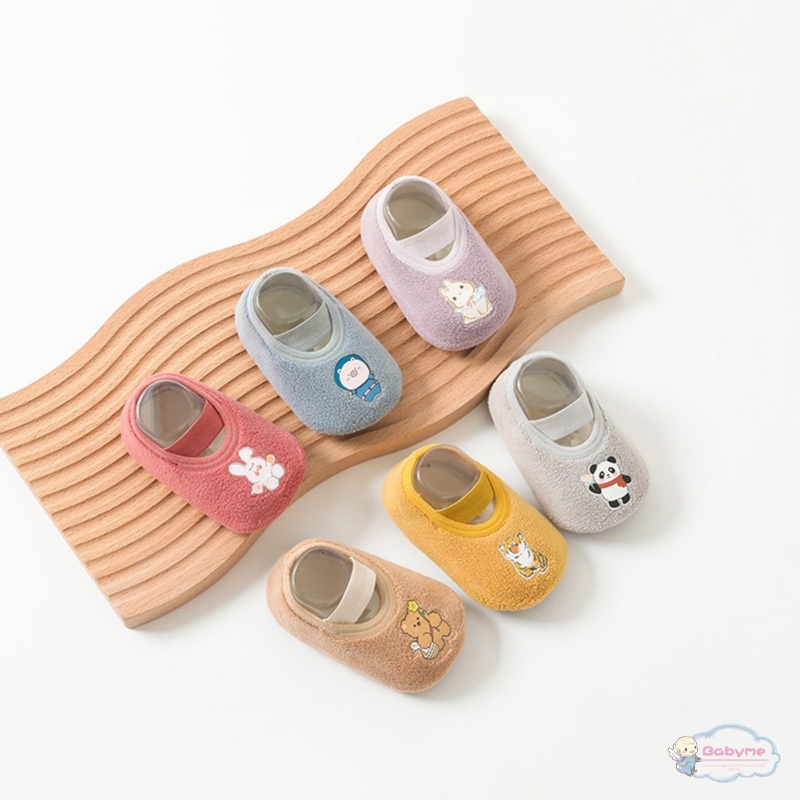 Giày Vớ Đế Mềm Chống Trượt In Họa Tiết Xinh Xắn Cho Bé Trai Gái