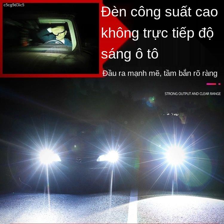 【2021】LED ánh sáng mạnh đèn pin đa chức năng có thể sạc lại hợp kim nhôm ngoài trời tuần tra siêu chiếu tầm xa khẩn cấp