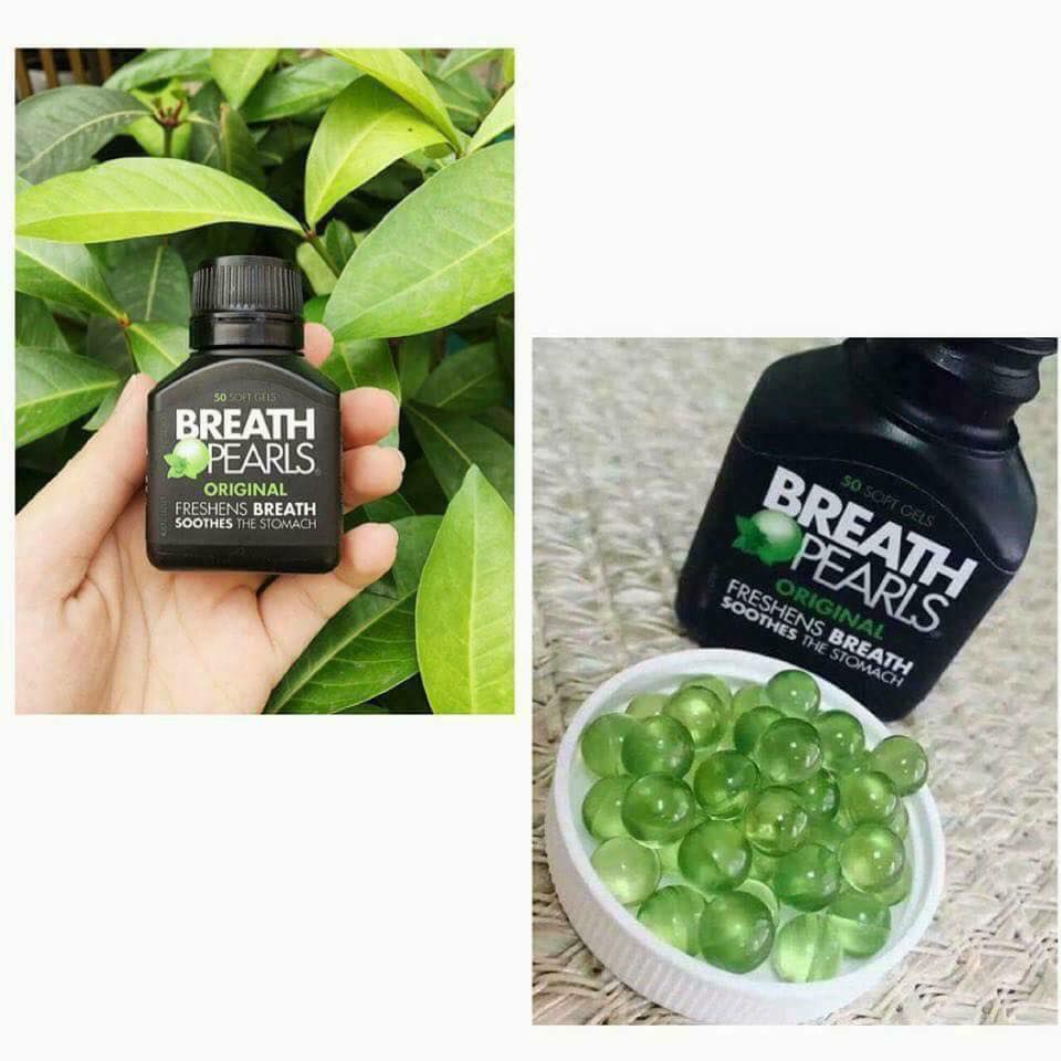 ( Chuẩn Úc) Viên Uống Hỗ Trợ Thơm Miệng Breath Pearls 50 Viên