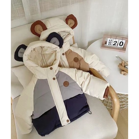 Áo phao tai gấu trần bông siêu dày quảng châu HQ