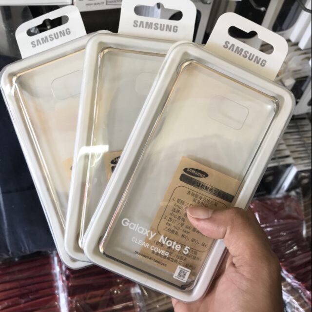 [SHIPNOW] Ốp lưng clear cover cho Galaxy Note 5 - ( 3 màu  viền )