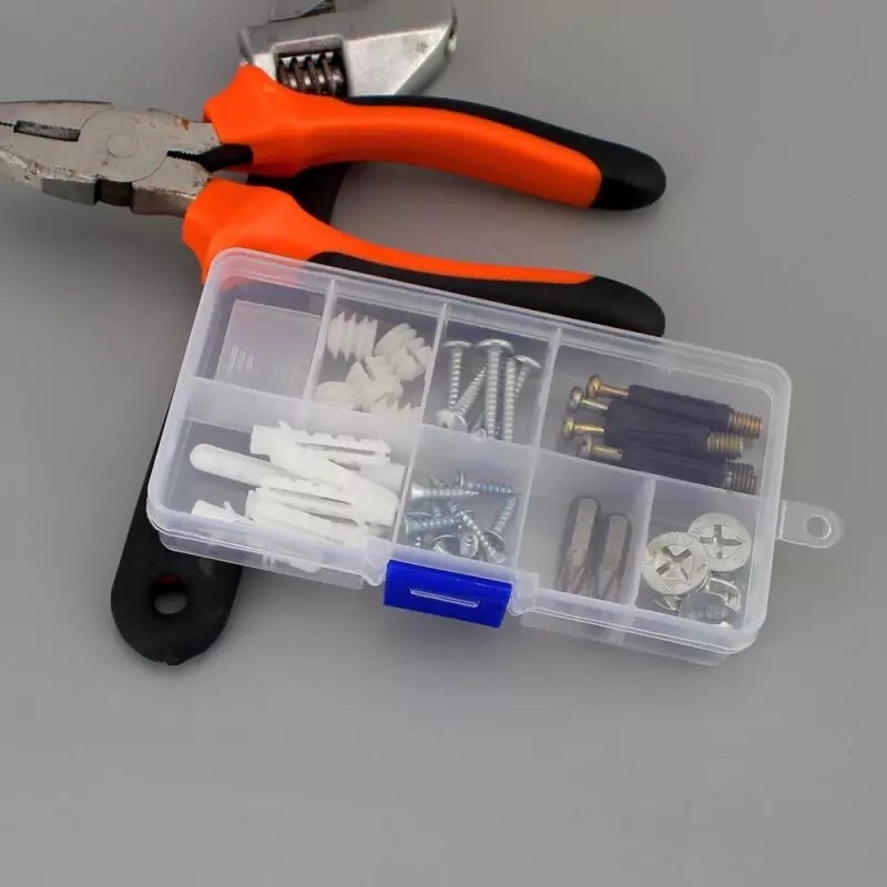 Hộp đựng trang sức, hộp đựng đồ 10 ngăn tiện dụng/ hộp nhựa 10 ngăn