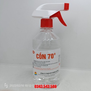 Cồn 70 độ chai xịt  500ml (chỉ hỏa tốc)