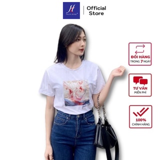 Áo thun HaLan hoa hồng Amsterdam phông cotton cao cấp chính hãng