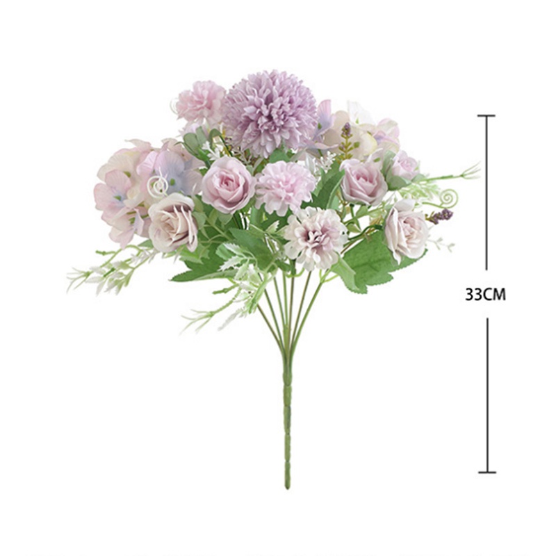 1 bó hoa nhân tạo Silk Rose Hoa hồng cây tú cầu hoa giả décor trang trí nhà hoa giả cao cấp Bó hoa cưới Trang trí nhà cửa quán cafe decor