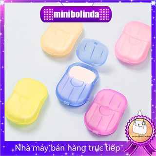 Bộ 20 giấy xà phòng rửa tay mini tiện dụng mang theo khi đi du lịch