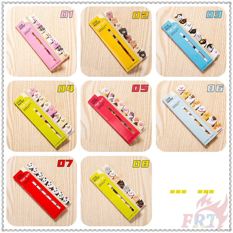 160 Tờ ✿ Giấy Ghi Chú Họa Tiết Động Vật Hoạt Hình Dễ Thương Q-1 ✿ Miếng Dán Ghi Chú Đánh Dấu Trang Sách Tiện Dụng