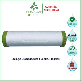 Lõi lọc nước số 3 PP 10" 1 Micron - Lõi lọc nước chính hãng dành cho máy lọc nước RO