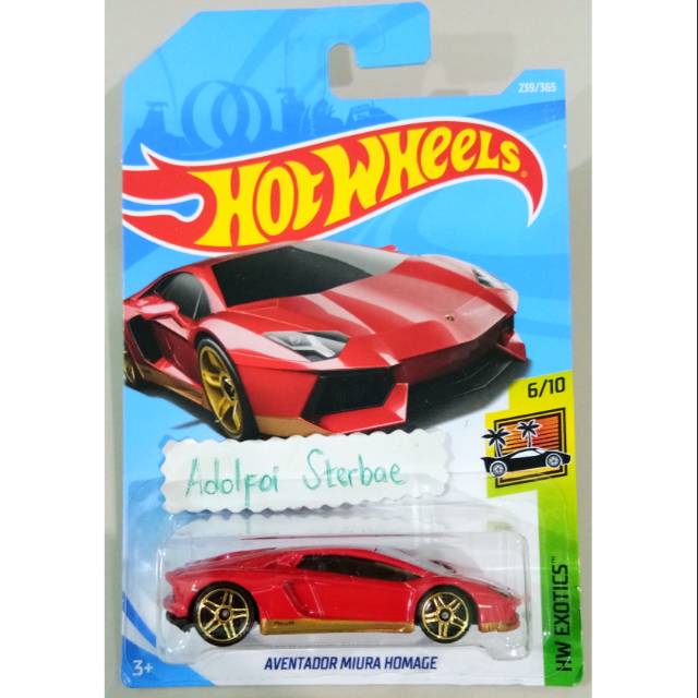 Hotwheels Mô Hình Đồ Chơi Xe Hơi Lamborghini Aventador Miura