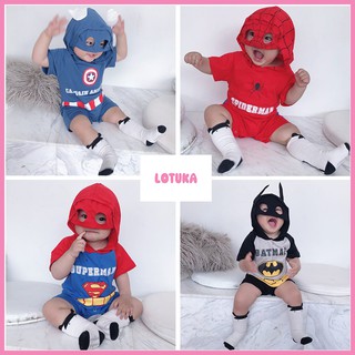 Body Siêu Anh Hùng chất Cotton Mềm Mịn mẫu Body Cho Bé Trai Bé Gái siêu dễ thương từ 0 đến 12 tháng