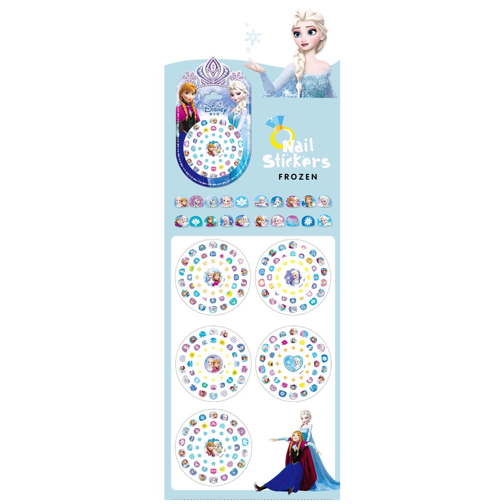 Miếng dán trang trí móng tay họa tiết hoạt hình disney màu dạ quang độc đáo