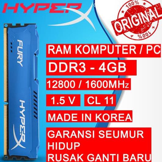 Chuột Gaming Kingston Hyperx Fury Ram Ddr3 4gb 1600mhz 12800 Ram Pc Ddr3 4gb