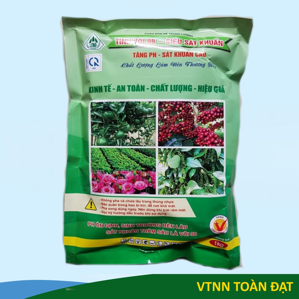 Tinh Vôi 98 (1kg), Siêu Sát Khuẩn Khử Trùng - Hạ Phèn, Khử Chua