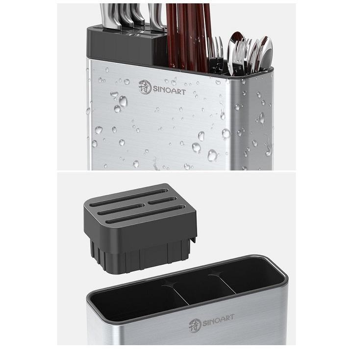Kệ đa năng đựng dao, đũa thìa cao cấp chất liệu inox không gỉ SINOART | BigBuy360 - bigbuy360.vn