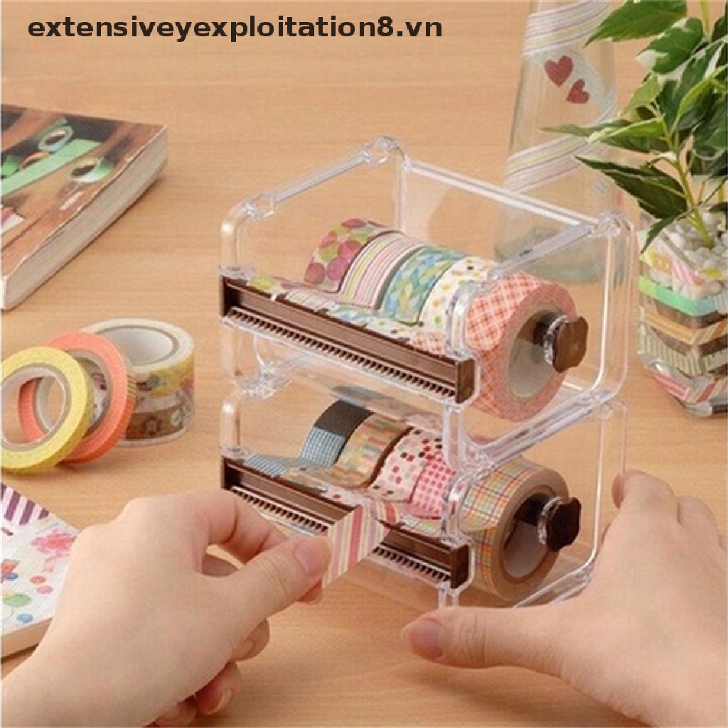 Hộp Đựng Cuộn Băng Dính Washi Để Bàn Tiện Dụng