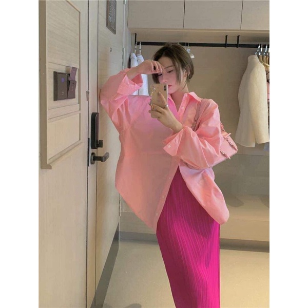 Chân váy dài xếp ly xẻ tà, Chân Váy Midi Dập Ly Xẻ Đùi | BigBuy360 - bigbuy360.vn