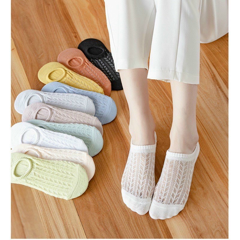 Tất hài nữ, vớ nữ cổ ngắn chất vải cotton co giãn 4 chiều thoáng khí – Tất Hàn Quốc