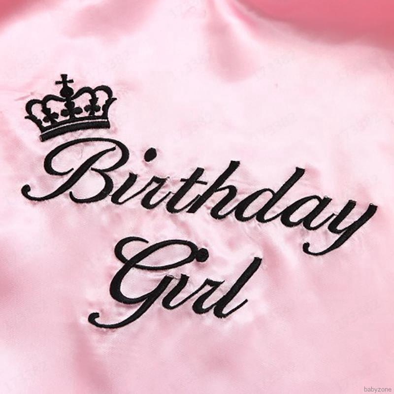 Áo choàng pajamas in chữ xinh xắn thời trang cho bé gái