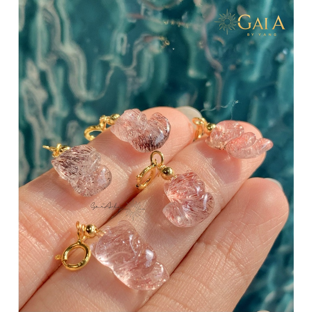 Charm Đá Bạc Xi Vàng Hồ Ly Super Seven - Gaia By Yang