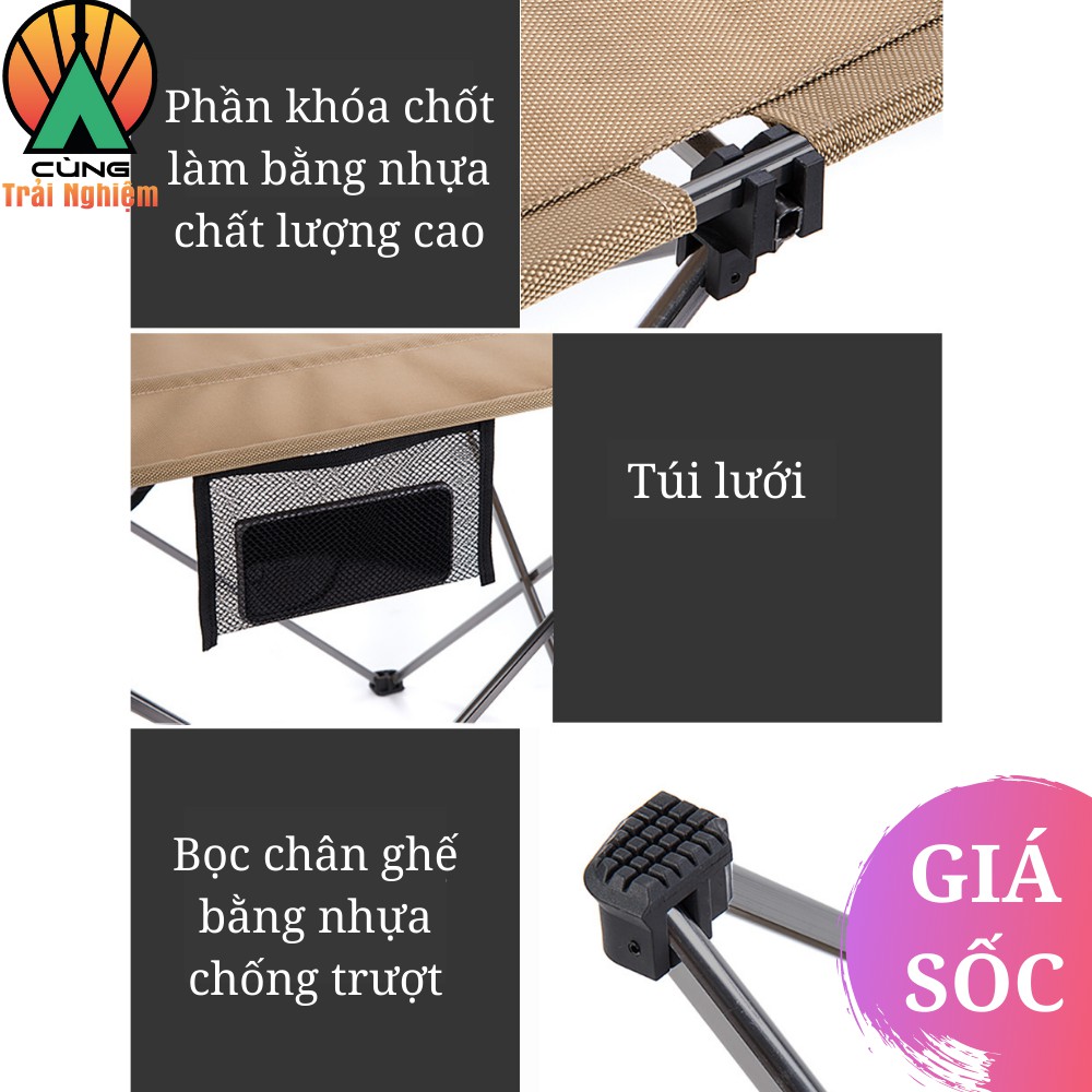 Bàn Xếp Dã Ngoại Di Động Size Lớn Cầm Tay Cho Du Lịch Picnic Cắm Trại Câu Cá NatureHike NH20JJ020