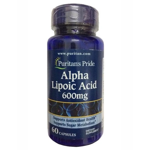 Viên uống đẹp da, chống lão hóa, trẻ hóa da, ngừa tàn nhang, làm sáng da Puritan's Pride Alpha lipoic acid 600mg 60 viên
