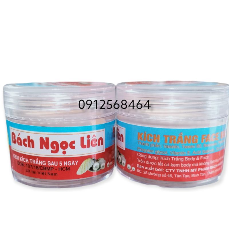Kem Kích Trắng Bách Ngọc Liên Dưỡng Trắng Da Body