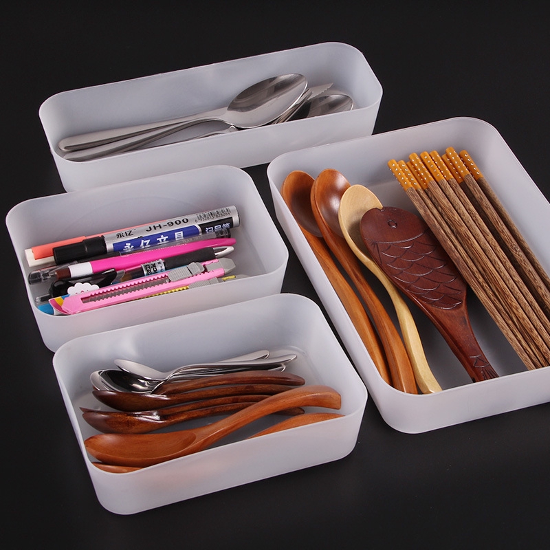 Drawer storage box Japanese tableware sorting box desktop sundry box classification box