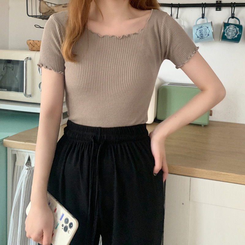 T-shirt Korean short sleeve loose top