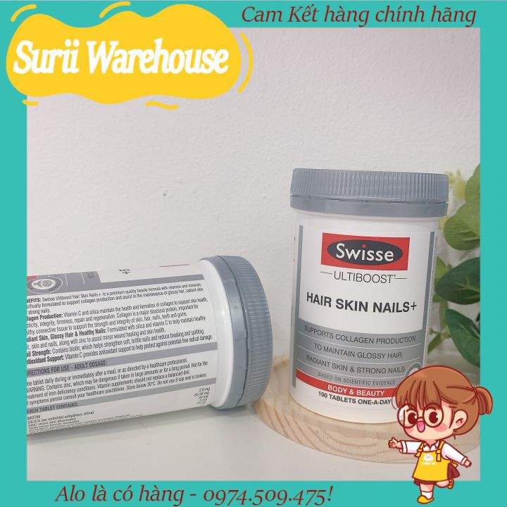 ⚡️BIG SALE⚡️ 100 viên⚡️ Viên đẹp da móng tóc Swisse Hair Skin nails | BigBuy360 - bigbuy360.vn