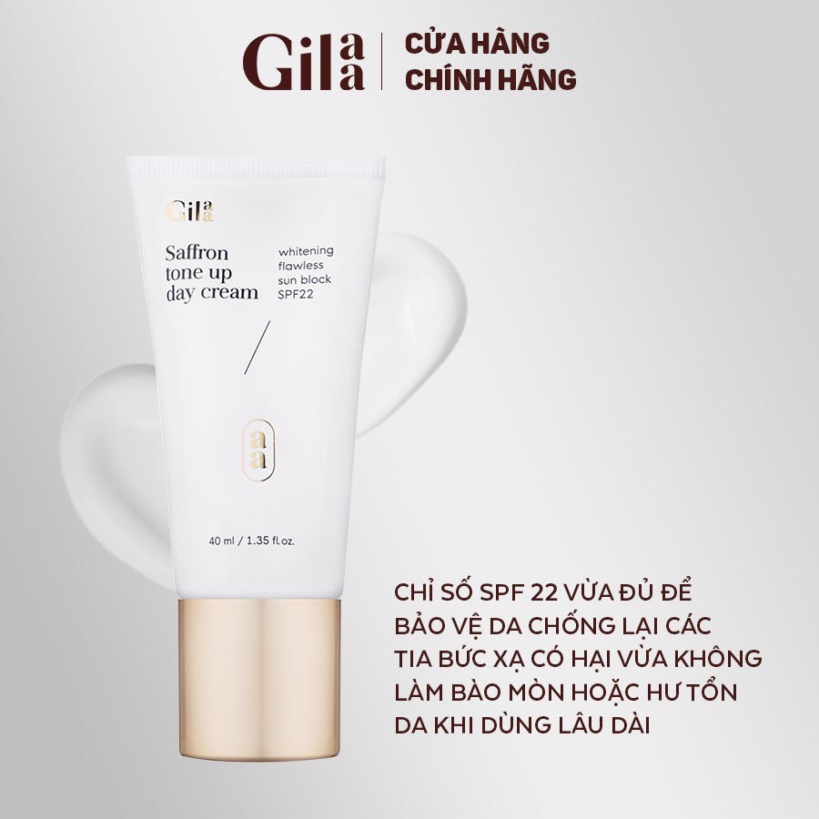 [TẶNG MẶT NẠ NHAU THAI CỪU] KEM CHỐNG NẮNG GILAA SAFFRON TONE UP DAY CREAM