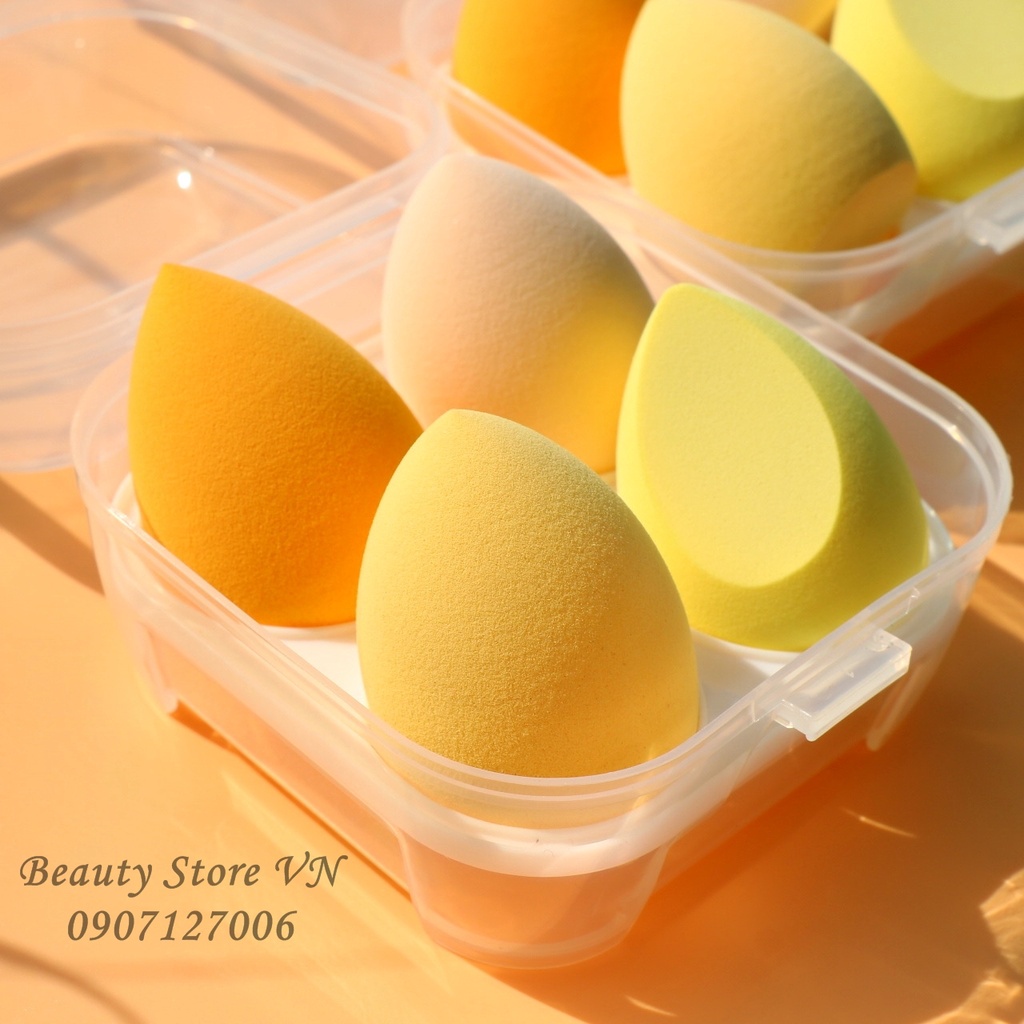 [FREESHIP] Set 4 Bông Mút Tán Nền Trang Điểm Cao Cấp Puff Blending Sponge