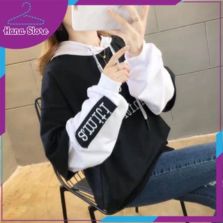 Áo hoodie nỉ phối tay kiểu mới lạ