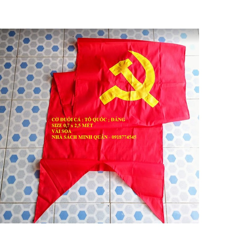 Cờ Tổ quốc, cờ đỏ sao vàng size 70x105cm treo gia đình