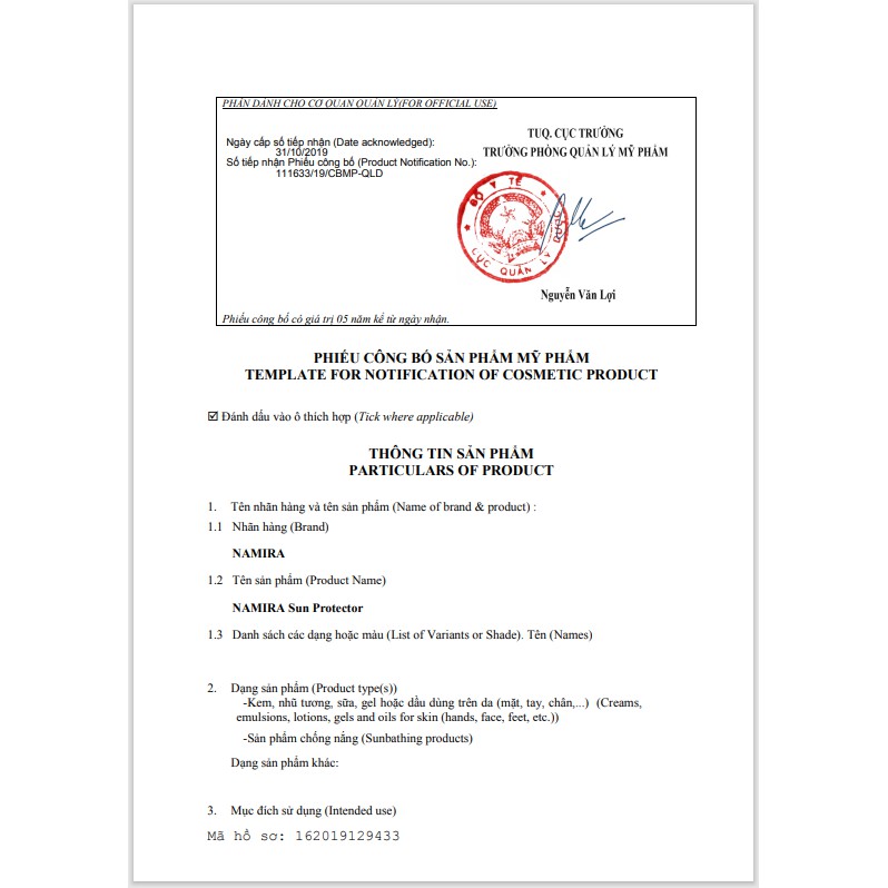 Kem Chống Nắng Kiềm Dầu Namira Sun Protector - Bảo Vệ Tối Đa SPF 50+, PA++++, Nâng Tông, Không Nhờn Rít 50ml | BigBuy360 - bigbuy360.vn