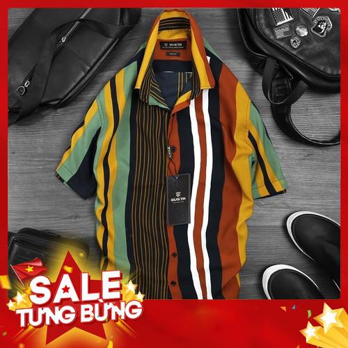 Sơ mi họa tiết cộc tay GSS1901 - Hàng nhập khẩu