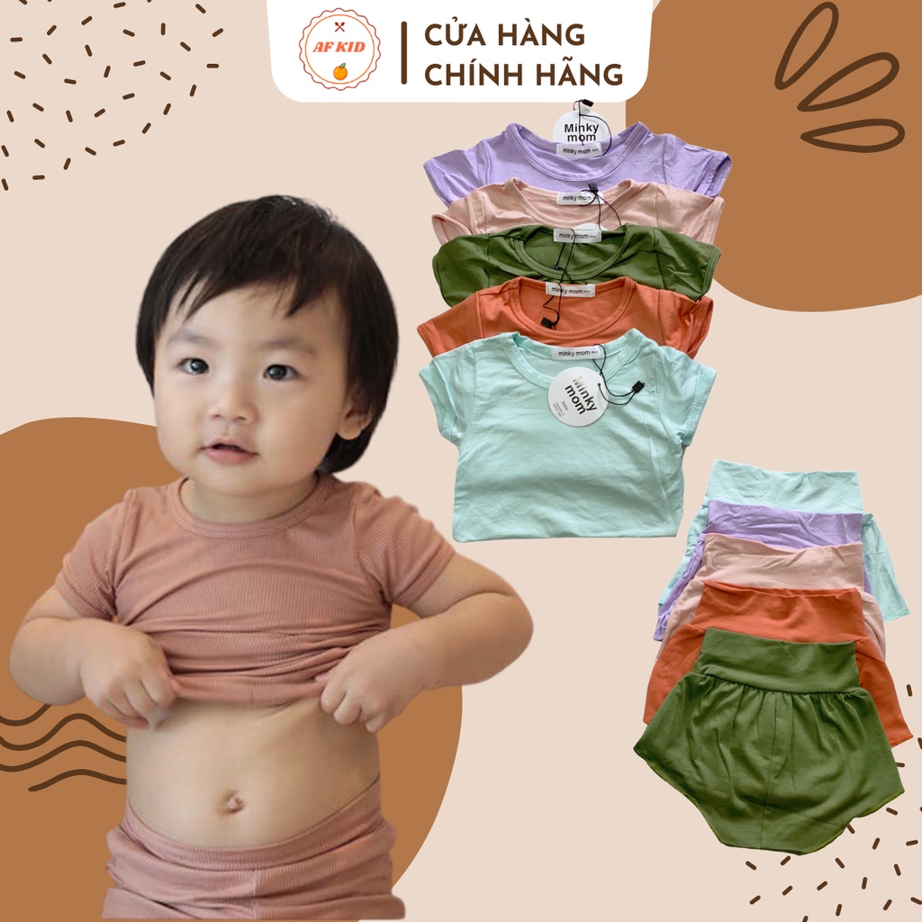 Bộ Minky Mom Chip Cạp Cao Cho Bé 💖 FREE SHIP 💖 Bộ Minky Mom Hè Siêu Mềm Mát Cho Bé Thoải Mái Vui Chơi