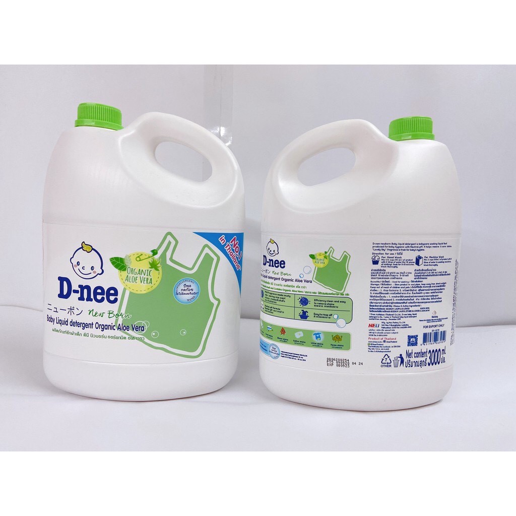 Nước giặt dnee Thái Lan 3000ml ⚡FULL MÀU⚡ nước giặt quần áo đủ 5 màu xanh dương, tím, xanh lá, hồng , trắng