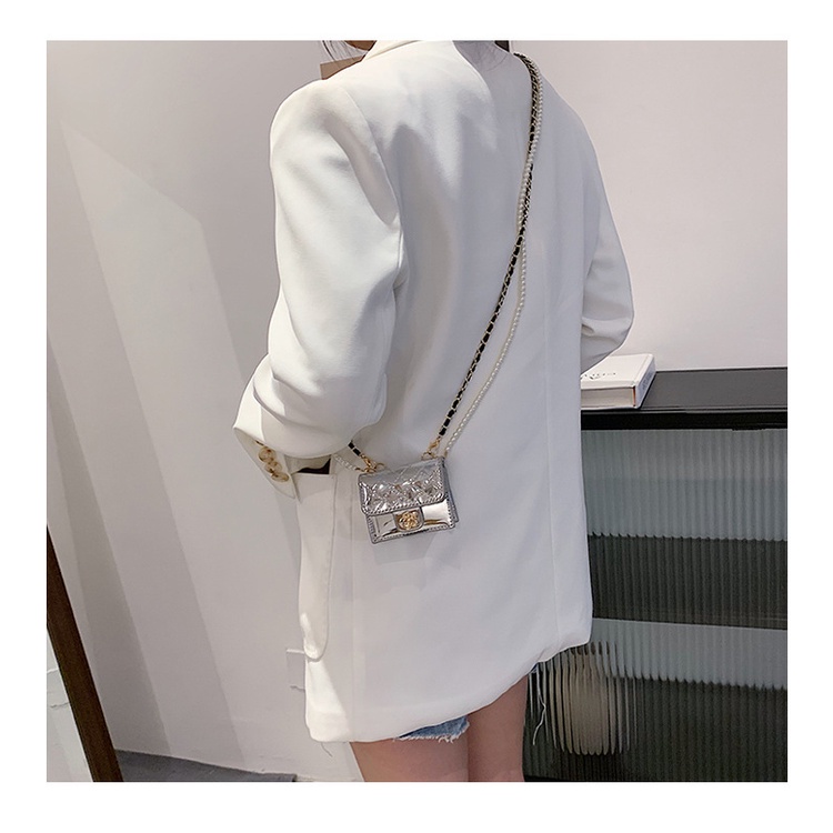 Túi Đeo Chéo Mini Hình Vuông Đính Ngọc Trai Phong Cách Thời Trang Mới 2022