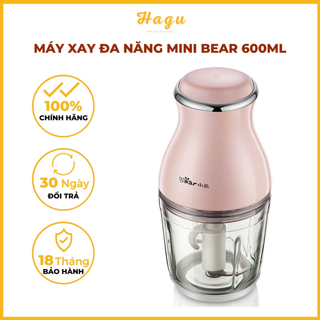 Máy xay đa năng Bear 0,6L và 0,3L cho bé ăn dặm