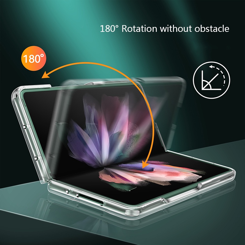 Samsung Galaxy Z Fold 3 Hard Case Clear Acrylic Ultra Slim Transparent Case Covers