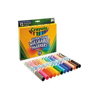 Bộ Bút lông nét dày Crayola 12 màu (có thể tẩy rửa được)