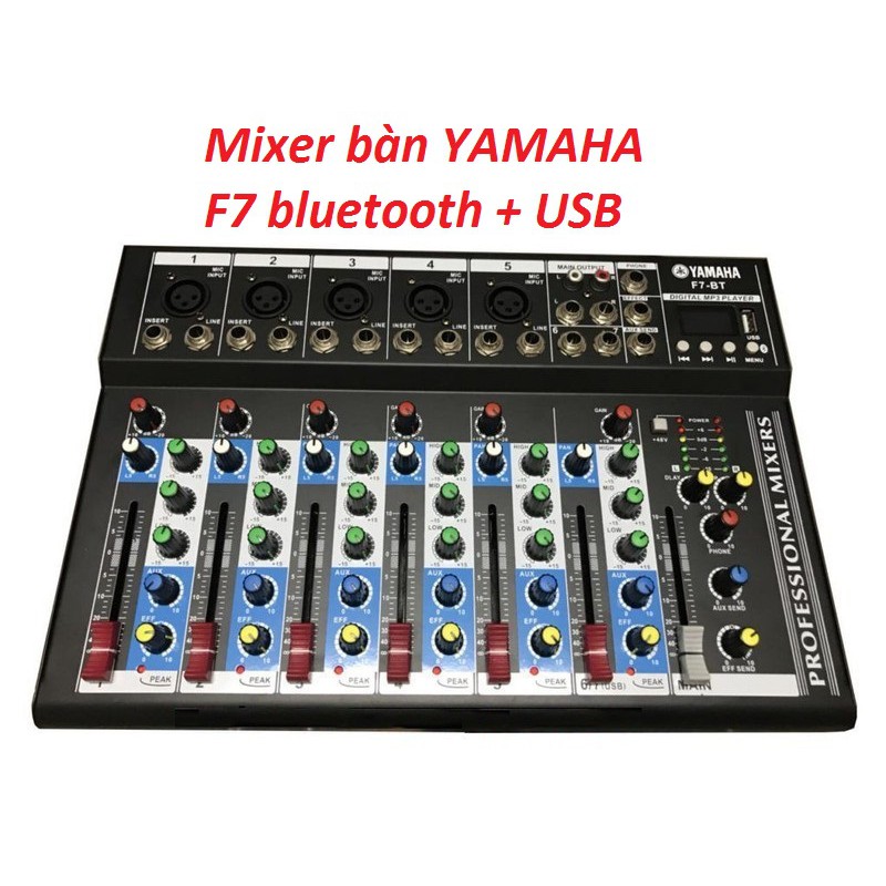 mixer Yamaha F7 Bluetooth có USB