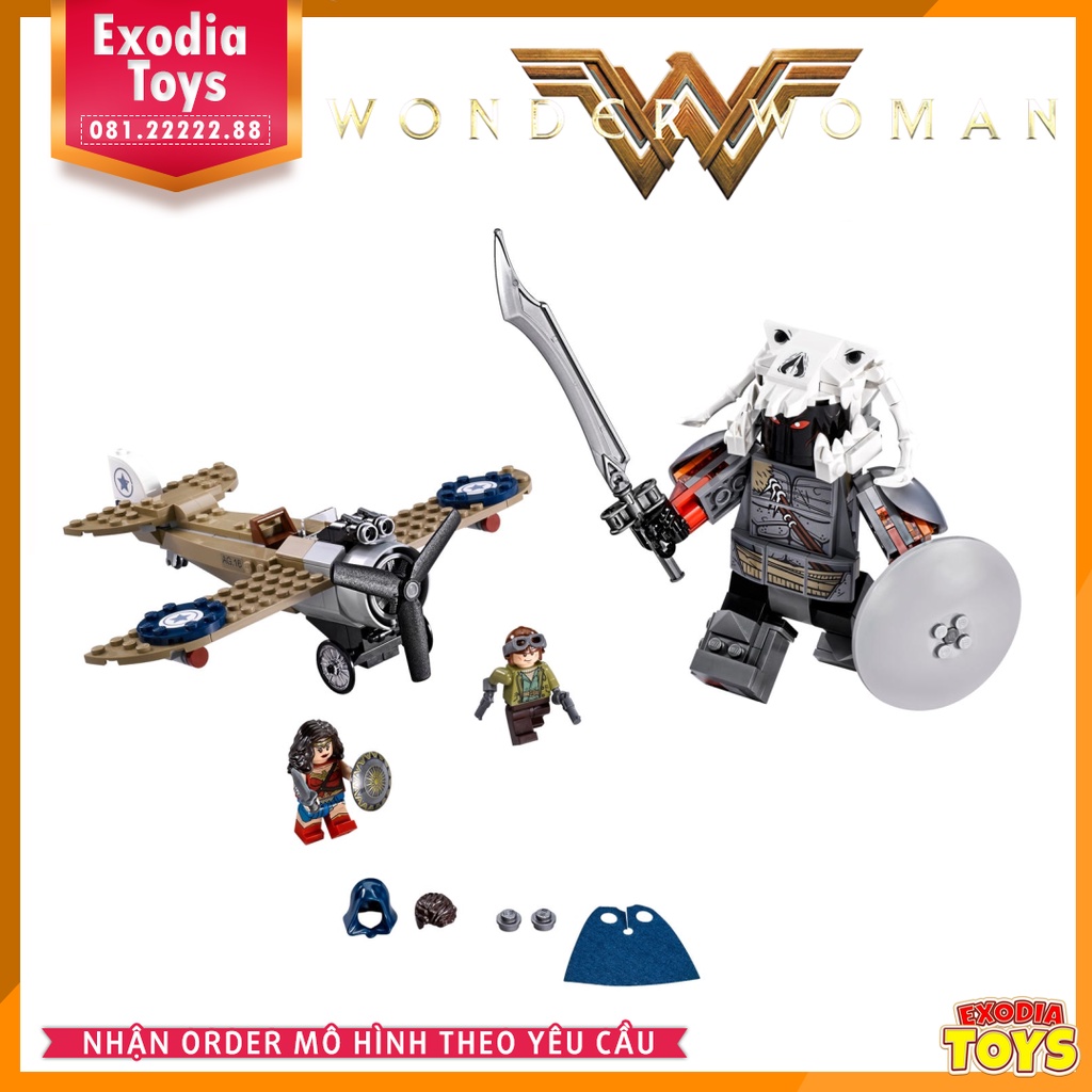 Xếp hình Wonder Woman đại chiến Thần Chiến Tranh Ares - Đồ Chơi Lắp Ghép Sáng Tạo - BELA 10744 Lego Ideas 76075
