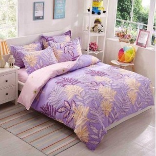 Sài gòn bộ ga gối 3 món drap 1m2x2m lá me tím